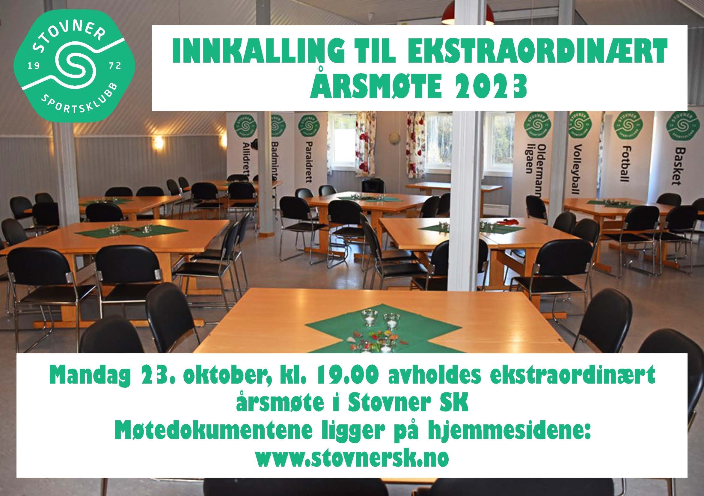 Innkalling til ekstraordinært årsmøte 2023